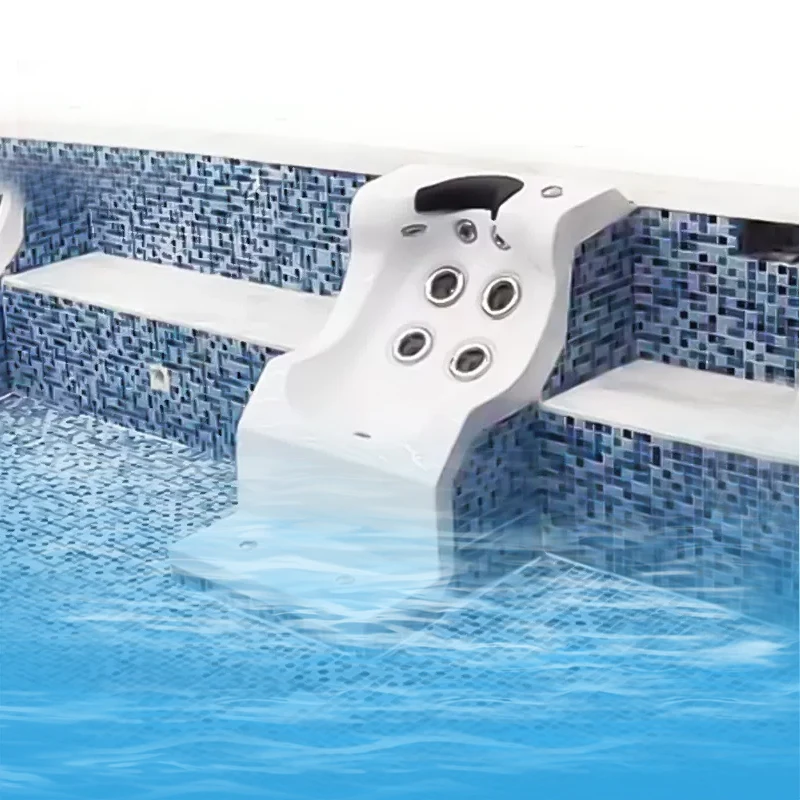 Pikes Acrylic Fiberglass Spa Chair for Seat Stainless Steel Frame White Color 1 Year Warranty Easy Install for Pool