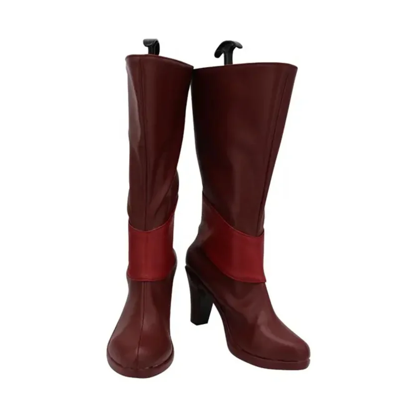 2025 Nuove Scarpe Cosplay per Donna Uomo Fantasia Cartoon Hotel Tacco Stivali Alastor in pelle Accessorio di Halloween RER23 RQR78