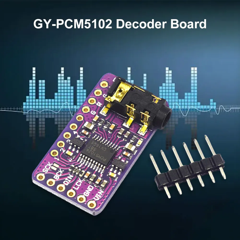 PCM5102 Lossless Digital Audio DAC Decoder Module I2S IIS DAC Digital-To-Analog Converter Voice Module for Arduino Raspberry Pi