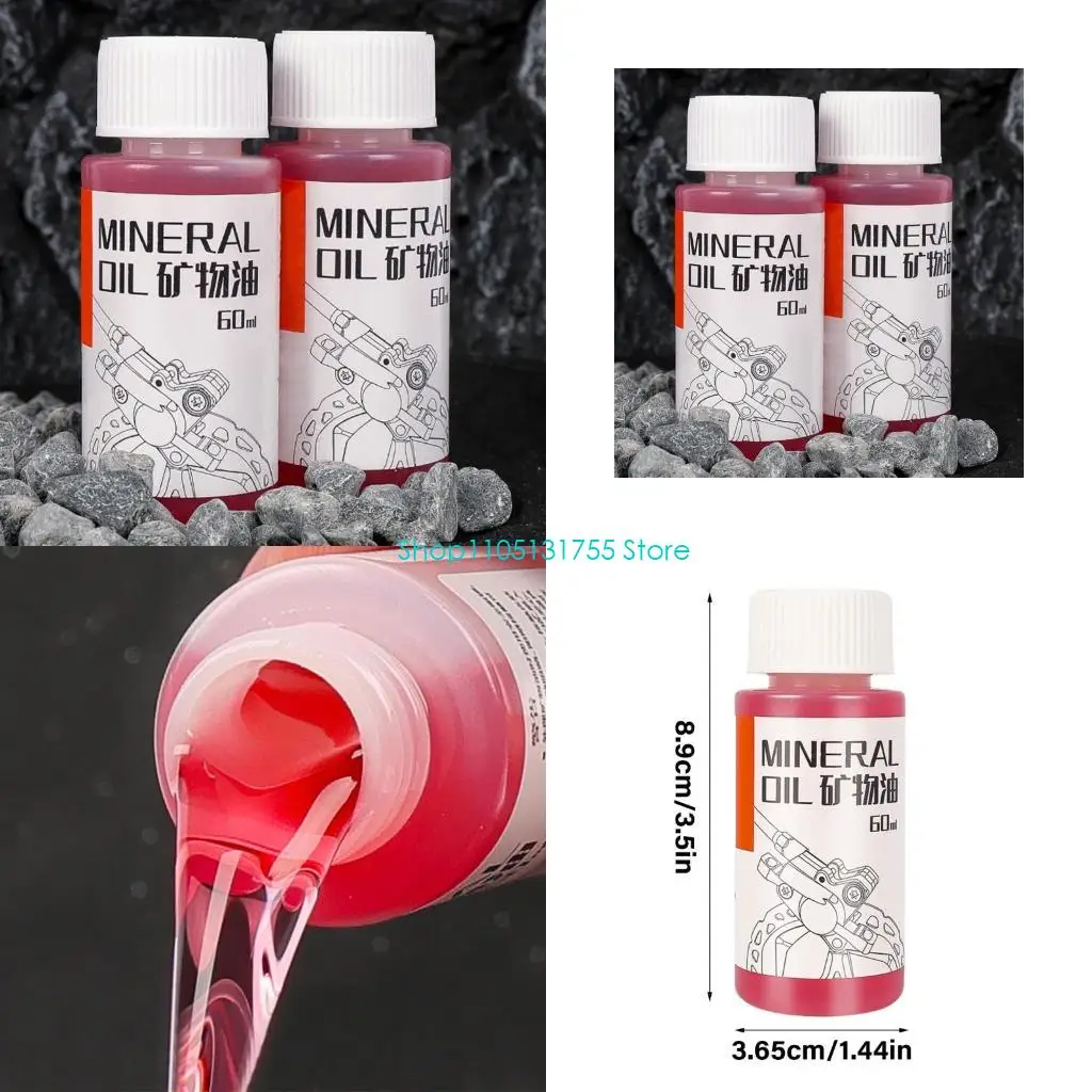 

60ML Bicycles Brake Mineral Oil Systems Fluid Cycling Mountain Bicycles Hydraulic Disc Brake Oil Fluid Maintenance Tool