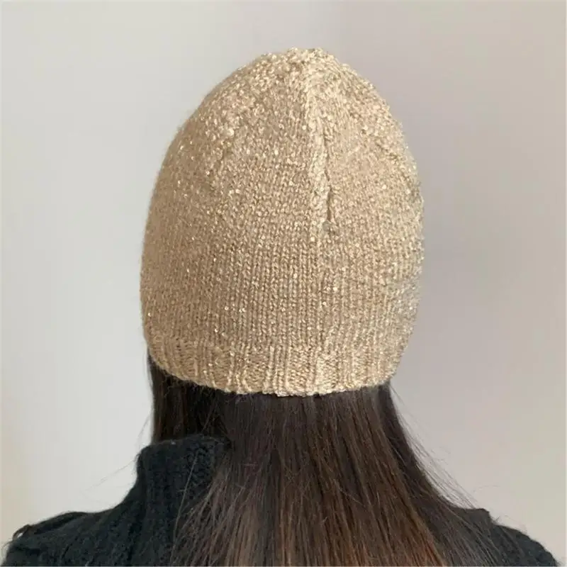 Trendy Sequins Headwear Perfect for Parties Shows Nightlife Stylish Outfits Knit Hat Eye-Catching Trendy Sequins 6XDA