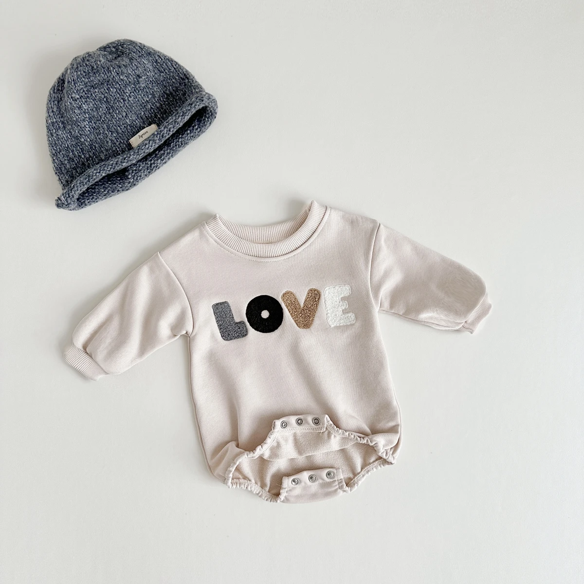 Baby Clothes Newborn Infant Boys Girls Romper Cute LOVE Embroidery Soft Cotton Jumpsuit Spring Autumn