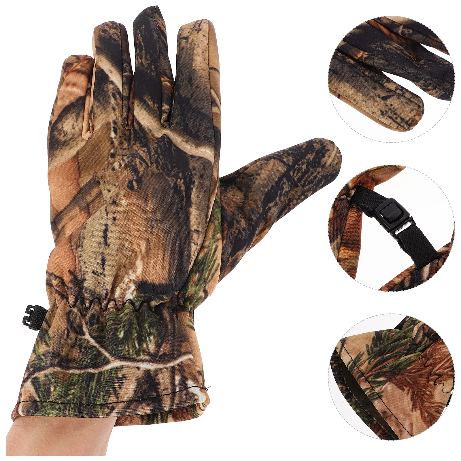 Guantes de caza Dedo completo Cálido Camuflaje al aire libre Impermeable Antideslizante Vestido antideslizante para mujeres