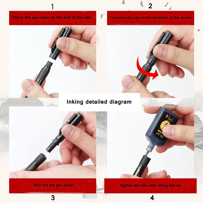 핸드 레터링 서예 펜 세트, 드로잉 필기 서명 학습, 엑스트라 파인 브러시 마커, 미술 용품, 학교 용품, 6 개