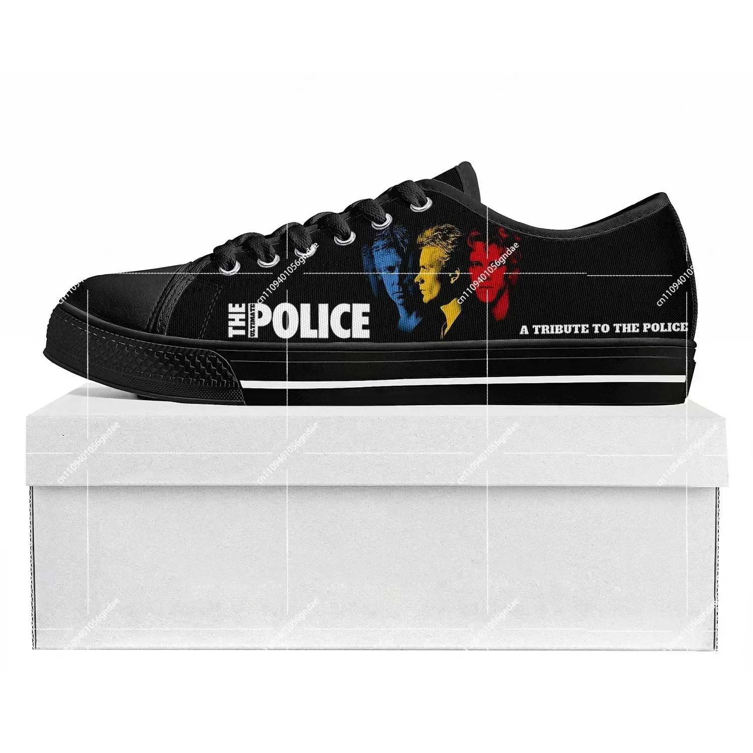 

The Police Band Pop Low Top Sneakers Mens Womens Teenager Canvas Sneaker Prode Casual Couple Shoes Custom Shoe