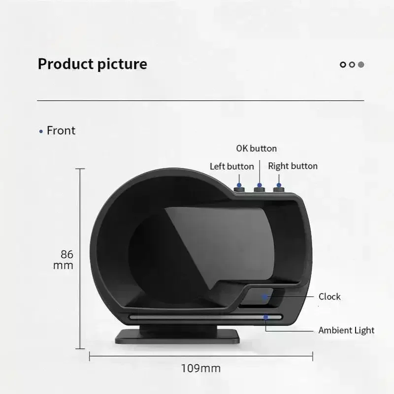 Universal OBD2&GPS Double Systems Meter Speedometer Head Up Display Muti-function Gauge Water Temp Turbo Car Accessories HUD P6
