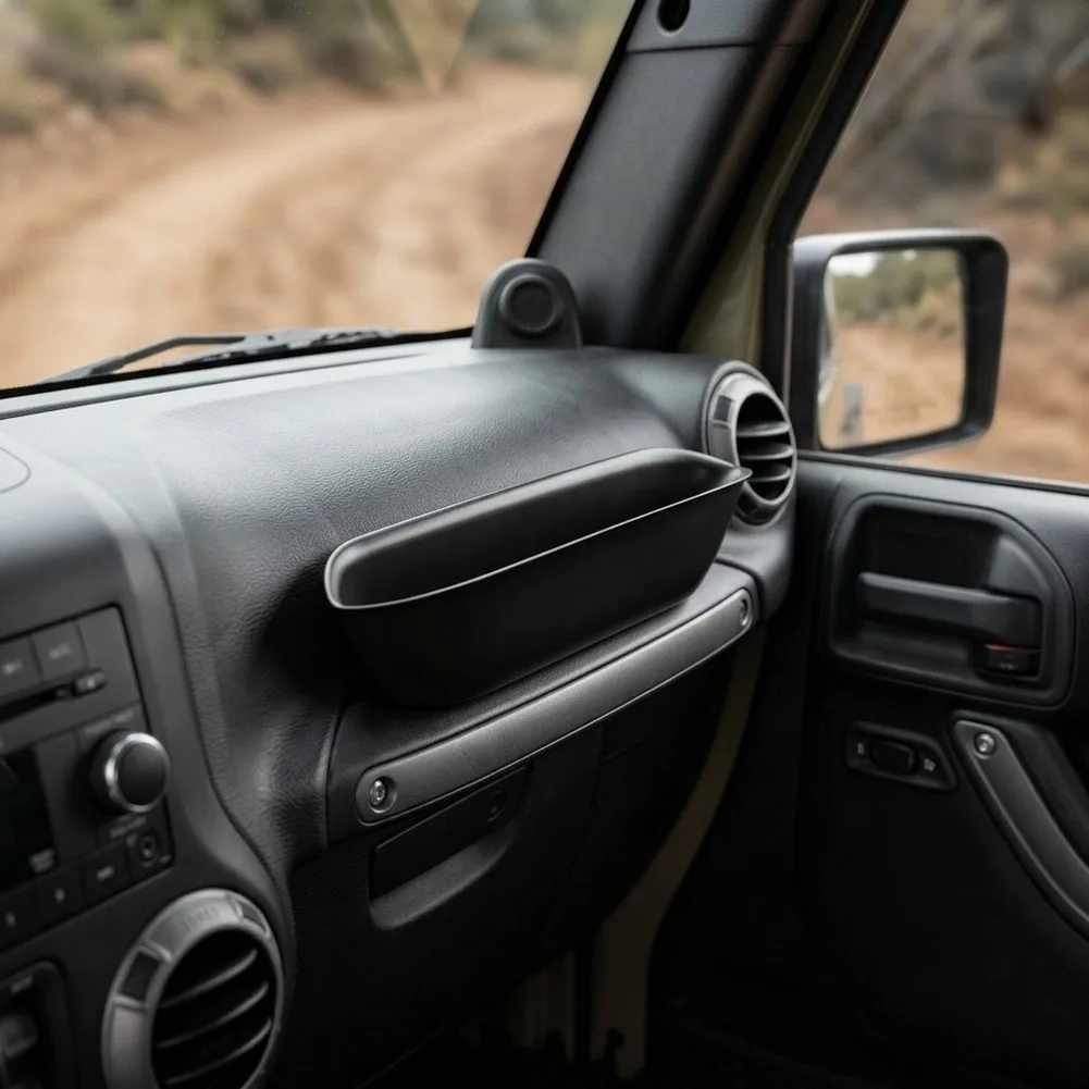 Passenger Grab Handle Storage Box for Jeep For Wrangler For JK For JKU 2011-2018 Supports Common Carry Items Securely