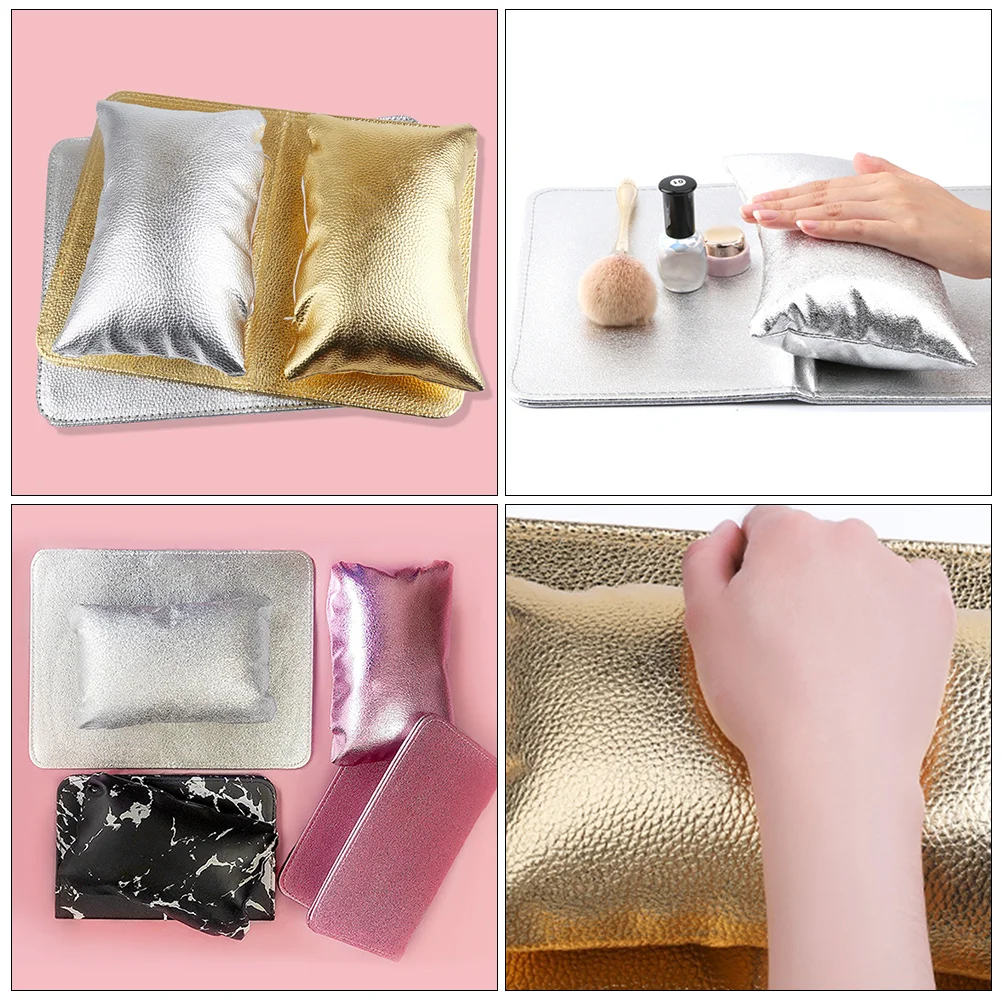

1 Set Rest Cushion Pu Mat Manicure Pedicure Stain Resistant Pillow Armrest For Acrylic Nails Art Salon Home Use Hand Rest For