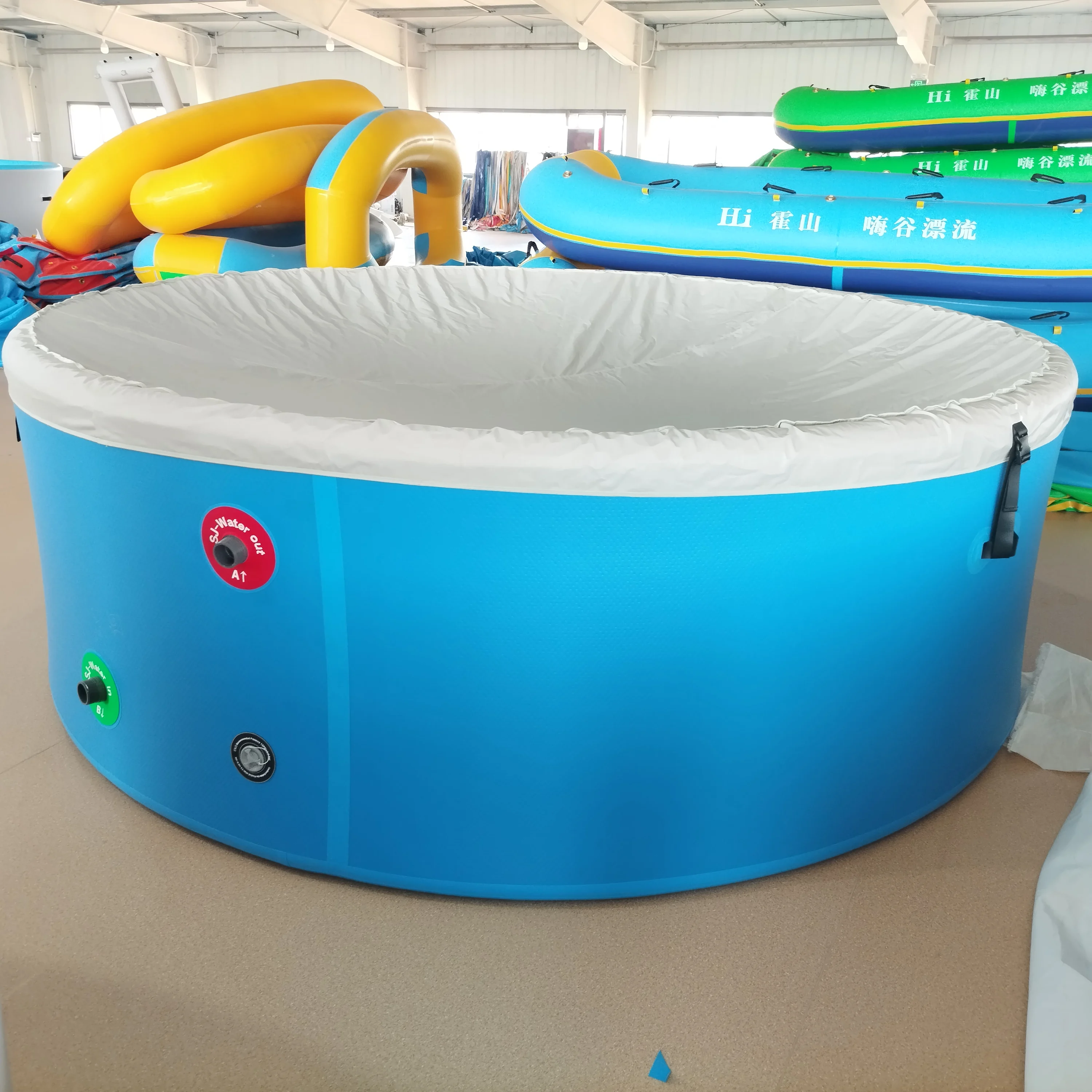 Hochwertiger Aufstellpool aus Drop-Stitch-PVC-Material, Aufblasbarer Outdoor-Pool, Tragbarer Schwimmpool