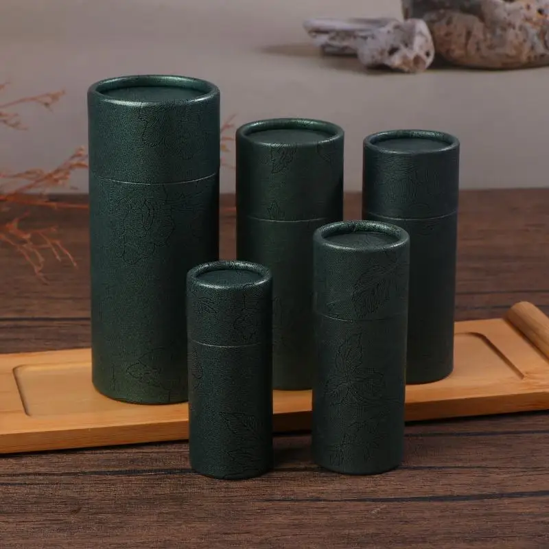 صندوق هدايا مستدير من الورق المقوى لمستحضرات التجميل صندوق تعبئة زجاجات الزيت العطري وأحمر الشفاه وتغليف العطور وصناديق أنبوب ورق الكرافت #1