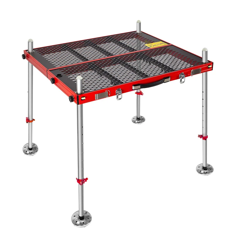 

Hollow-out, small fishing platform, lightweight, foldable, aluminum alloy