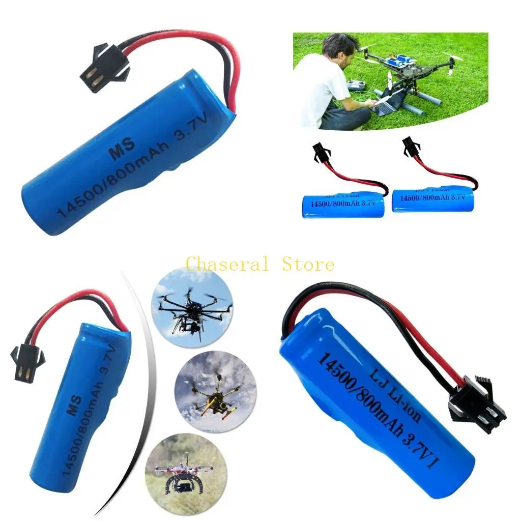 

E7CE 2Pcs Rechargeable Liion Battery Pack for Remote Control 3.7V 800mAh