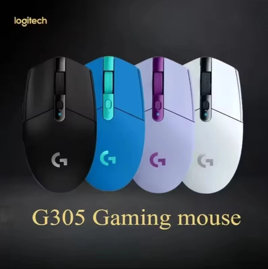 ماوس الألعاب اللاسلكي Logitech G305، مستشعر عالي الأداء، الكمون المنخفض، عمر بطارية طويل، تعديل DPI عالي، مكتب.