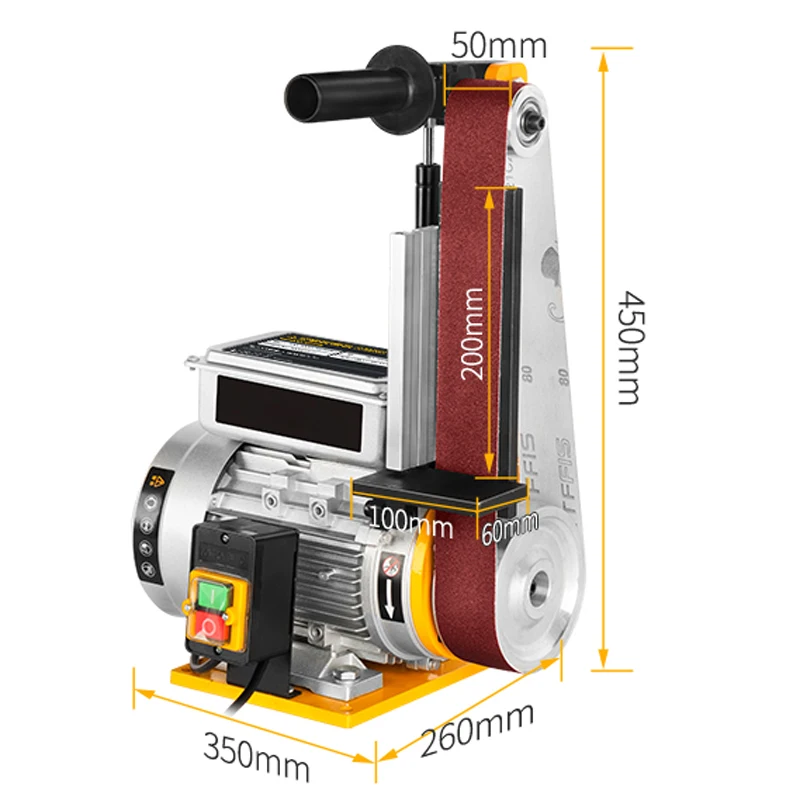 Industrial-grade Vertical Belt Sander 1500W Metal Woodworking Grinder Stainless steel Deburring Grinding Knife Polishing