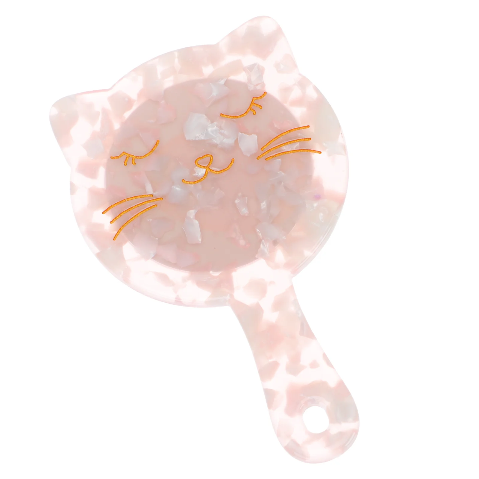 1 قطعة مرآة محمولة بتصميم مريح مرآة مكياج محمولة مع ملحقات مكياج سطحية عالية الوضوح