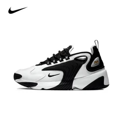 Nike-zoom 2k tênis para homens, tênis de corrida, respirável, preto, branco, panda, ao0269-101, original