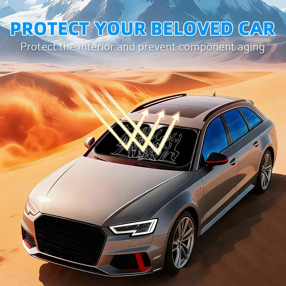 Dancing Sun Visor Foldable Universal Car Windshield Sun Shade UV Protection Heat Insulation Foldable Cover
