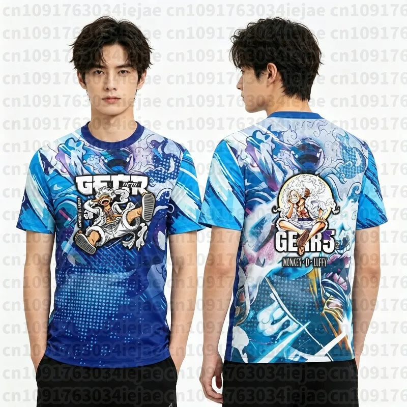 2026 One Piece Luffy Gear 5 3D Quick Dry T-Shirt for Men Women Summer Sports Anime Tee Family Children's Clothing