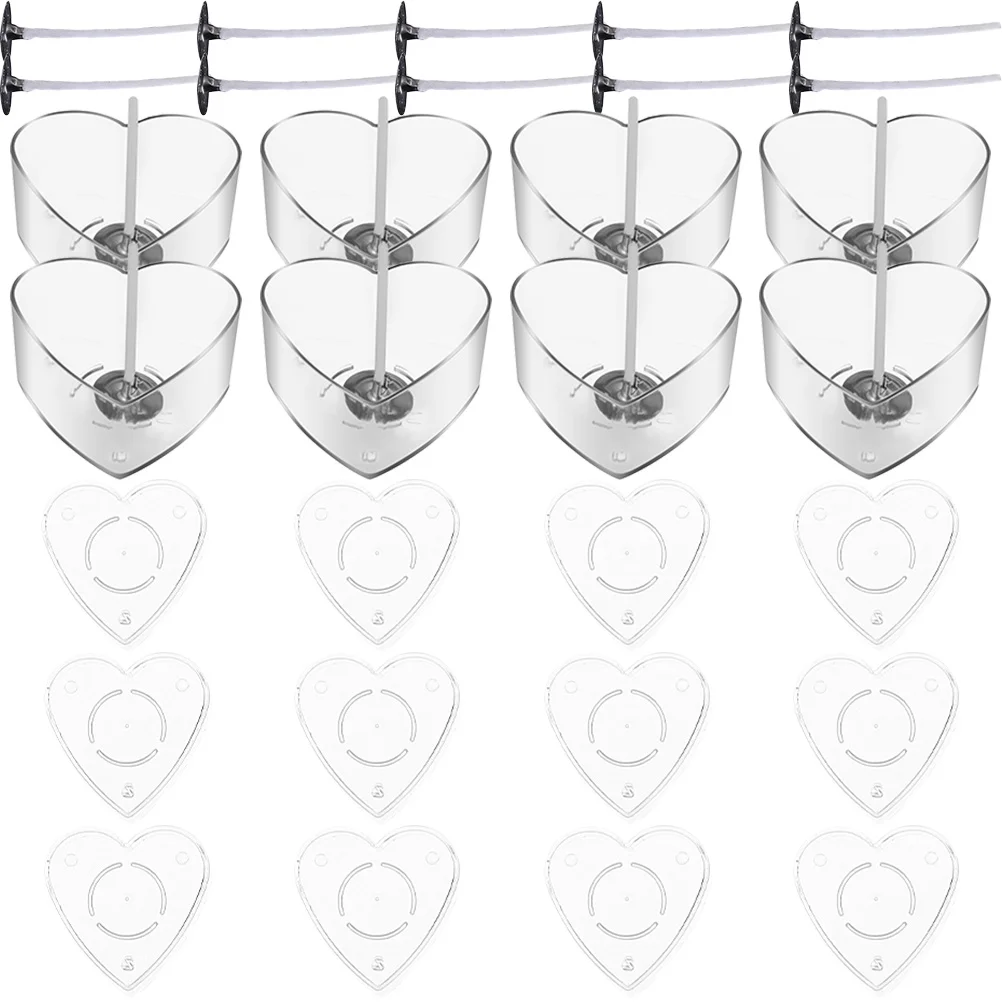 1 مجموعة DIY على شكل قلب صندوق حاوية بلاستيكية صنع قالب تذويب الشمع لديكور المنزل قالب تذوب الشمع لتقوم بها بنفسك أداة