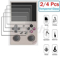 2-4PCS 9H HD Tempered Glass For G350 3.5”Retro Game Console ON Batexp Coopreme G350 Linux System Screen Protector Cover Film