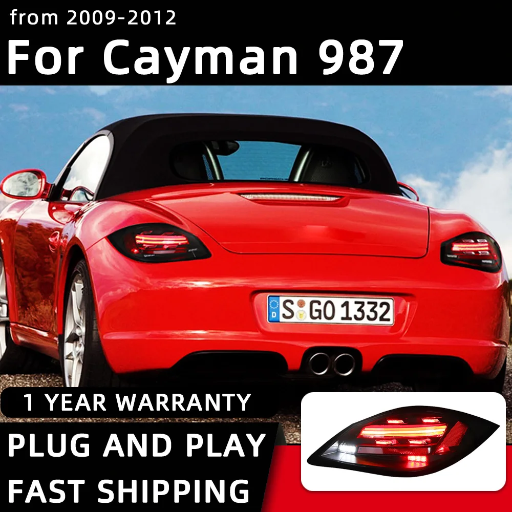 Taillight For Porsche Cayman 987 987.2 LED Taillights 2009-2012 Tail Lamp Car Styling DRL Signal Projector Lens Auto Accessories