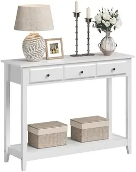 Console Table with 3 Drawers, 42 1