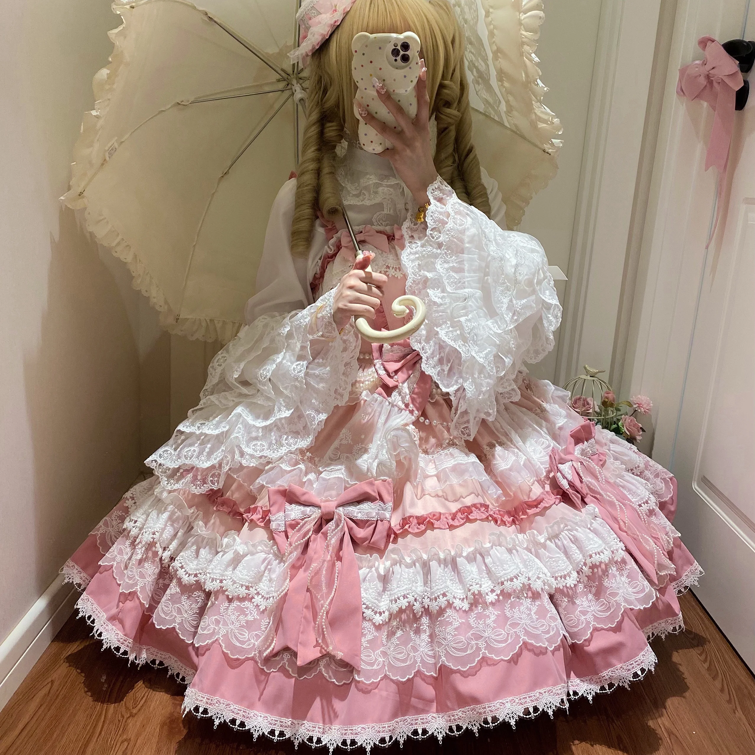 

Original Lolita Dress Sweet And Gorgeous Jsk Lolita Cute Girl Tea Party Dress Kawaii Student Campus Dress