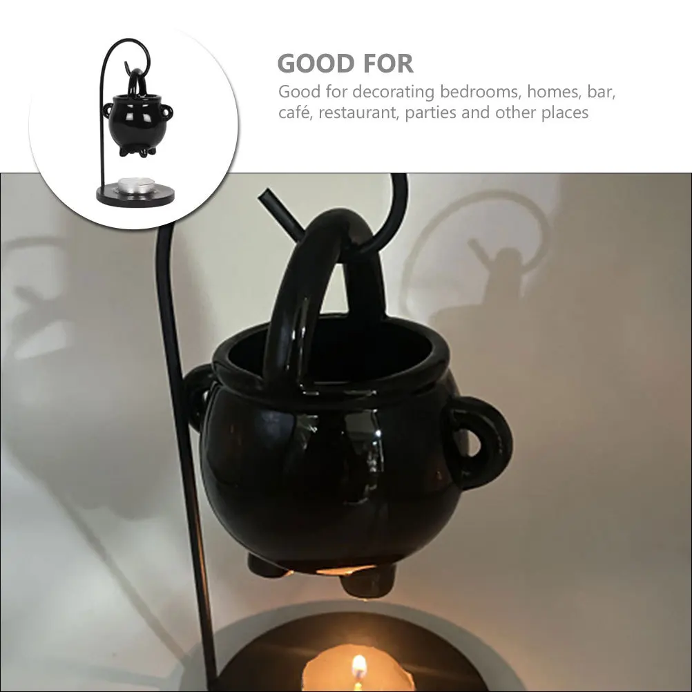 

Ceramic Hanging Cauldron Oil Burner Essential Oil Holder Wax Melts Warmer for Home Office Bedroom Air Purifier