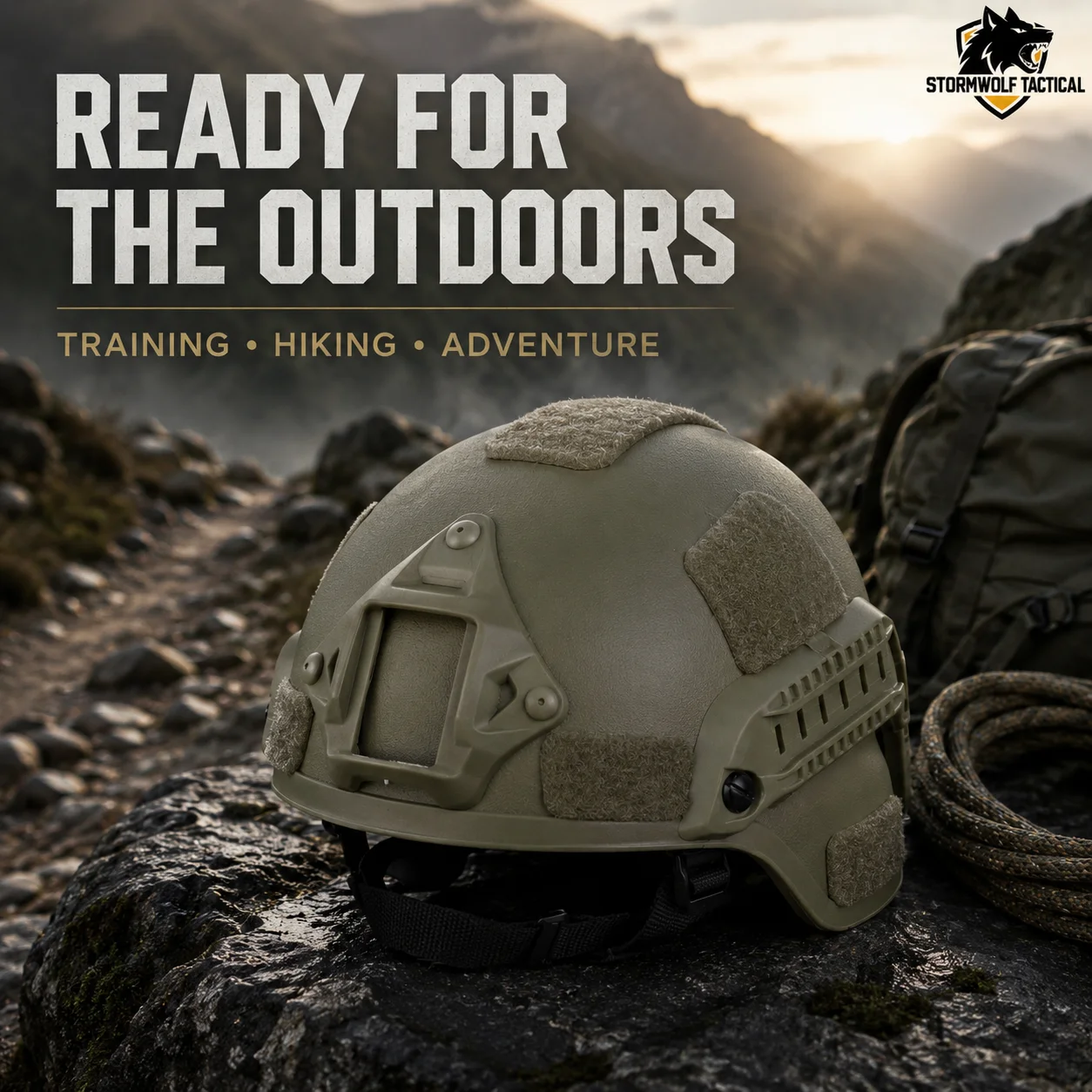 FRP High‑Cut Tactical Helmet, Wendy‑Style Double‑Layer Padded Suspension Liner, Impact‑Resistant Velcro Base for Airsoft & CS