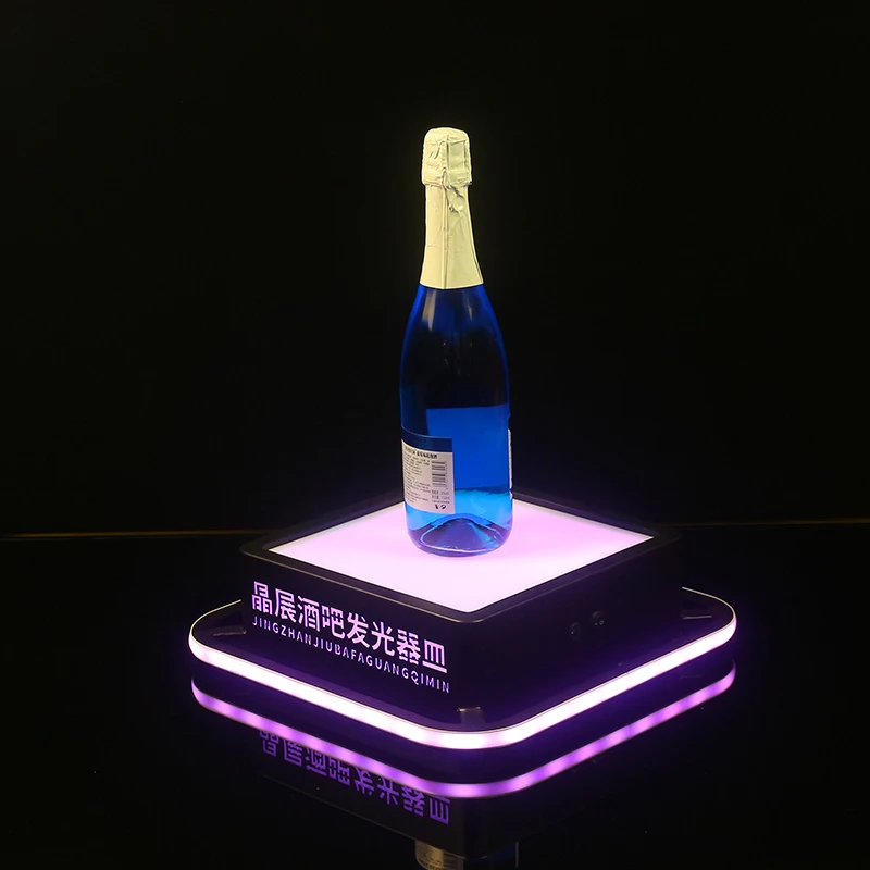 

Modern LED Wine Rack Display with Unique Luminous Light, Creative Wine Bottle Stand for Bar, Customized VIP Wine Storage Shelf