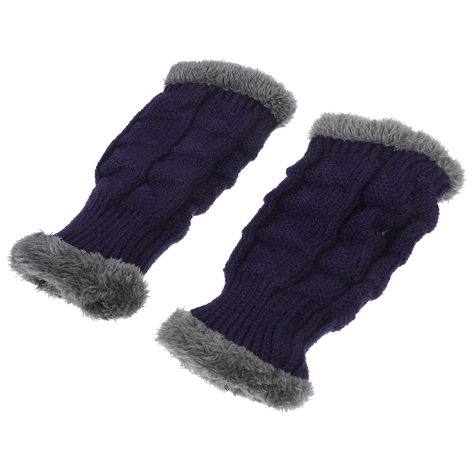 

1Pair Warm Keeping Gloves Half Finger Knitted Thermal Winter Female Gloves Outdoor Anti-Cold Arm Protectors Winter Supplies