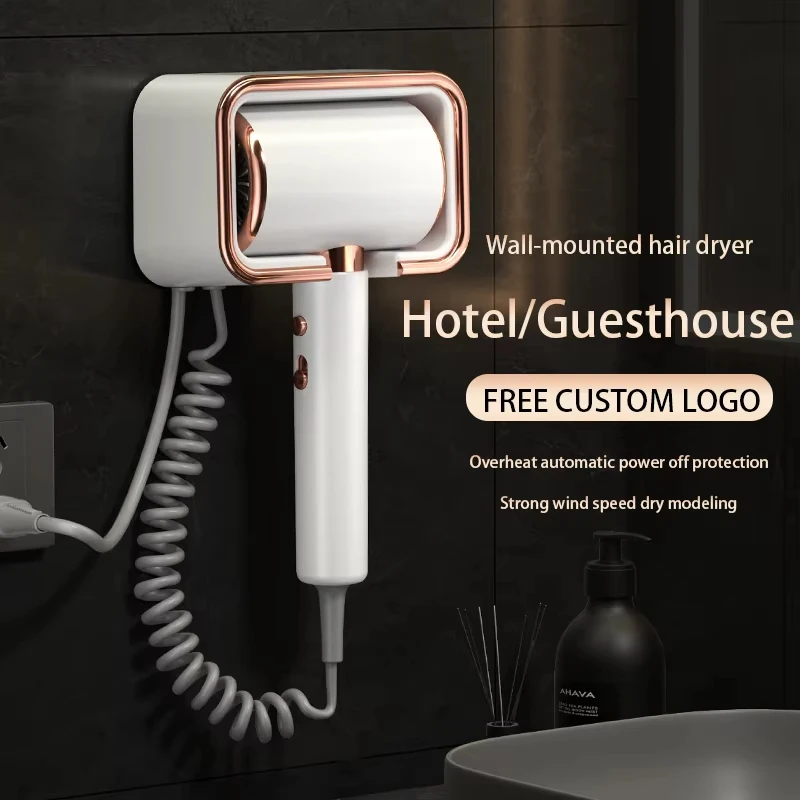 

220 В настенный фен для отеля, 2000 Вт, высокая мощность, ионный, постоянная температура, уход за горячим и холодным воздухом, защита волос с отрицательными ионами