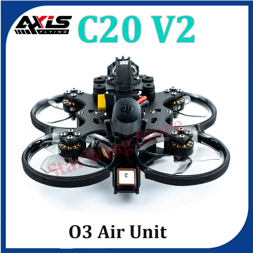 Axisflying C20 V2 2 Inch Sub250g O3 Air Unit Fpv Drone-4S Cinewhoop RC FPV Quadcopter Racing Freestyle