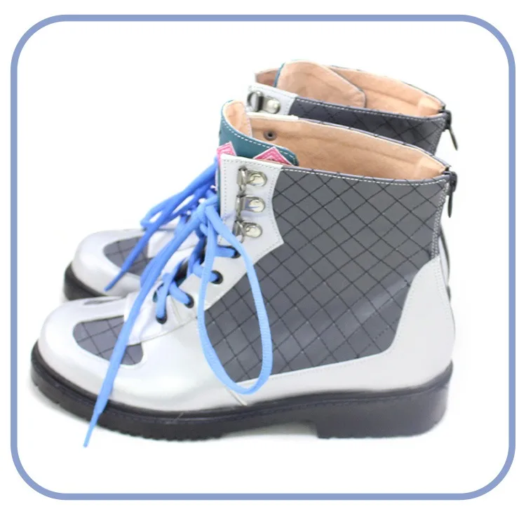 Ryushen – chaussures de Cosplay en cuir PU, bottes de carnaval d'halloween, accessoires d'anime Vtuber, accessoires de Cosplay sur mesure