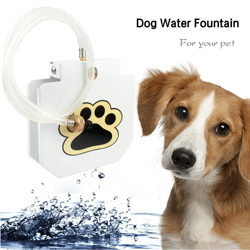 Outdoor Automatic Dog Water Fountain Pedal-lift Dog Drinking Feeder Stainless Steel Pets Step On Plate Pet Toy For Drinki