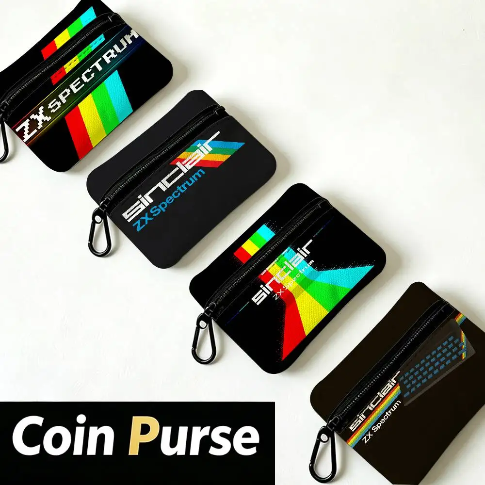 Retro Sinclair Zx Spectrum Waterproof Oxford Cloth Zipper Wallet Portable Hanging Small Coin Purse For Travel