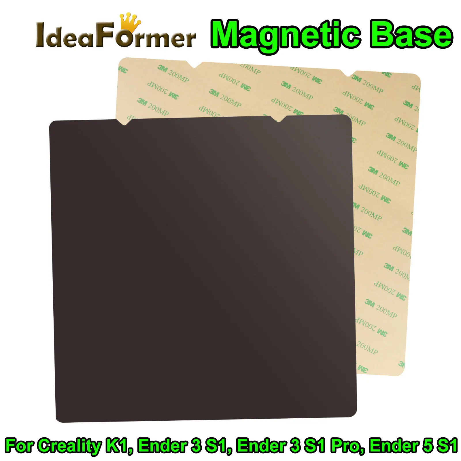 

Магнитная основа 235x23, 5 мм, наклейка с клейкой лентой 3M, магнитная клейкая пластина для Creality K1, Ender 3 S1, Ender 3 S1 Pro, Ender 5