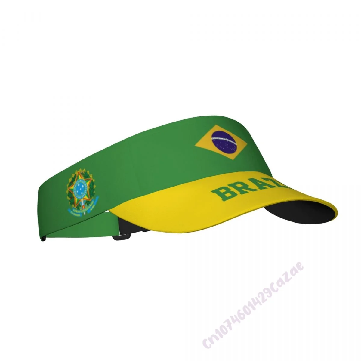 Brazil Brasil BRA Flag Sunscreen Visor Cap Adjustable Breathable Sun Hats Unisex Sports for Beach Golf Tennis Outdoor