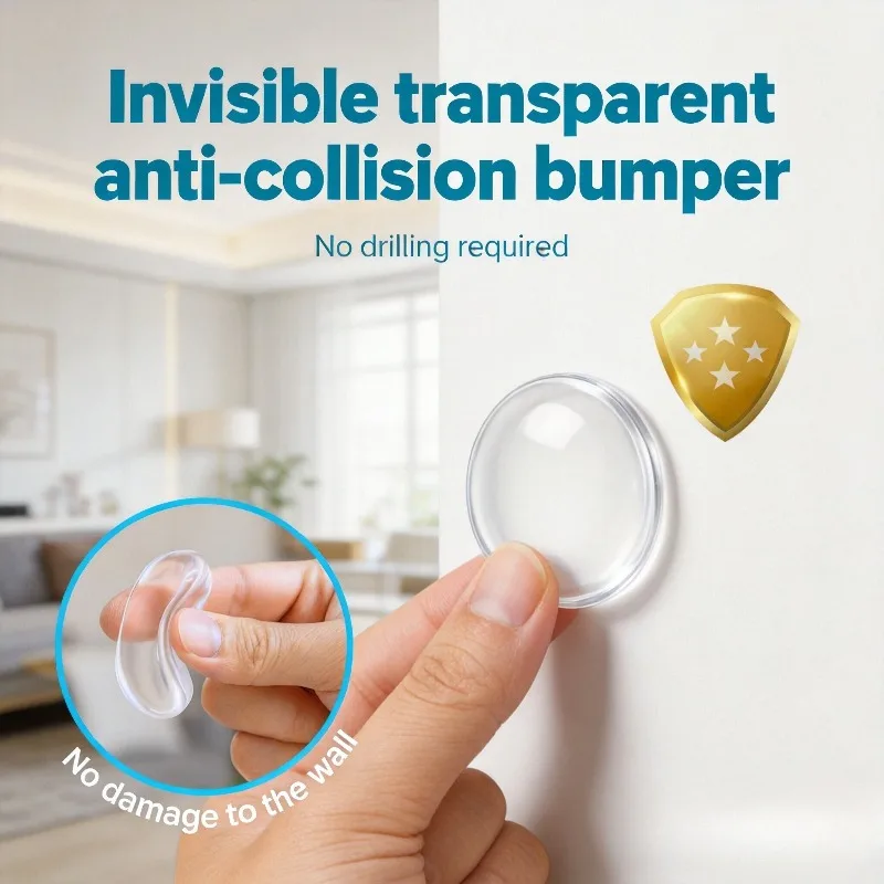 Silicone Door Bumper Sound-absorbing Material Self-adhesive Stickers Wall Protector Muffler Furniture No Trace Anti-crash Pad