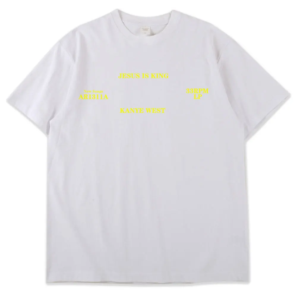 Kanye West T-Shirt Jesus Is King Bedrucktes T-Shirt für Männer und Frauen Baumwolle Locker Lässig Kurzarm T-Shirt Herren T-Shirt Herrenbekleidung – Detail 7