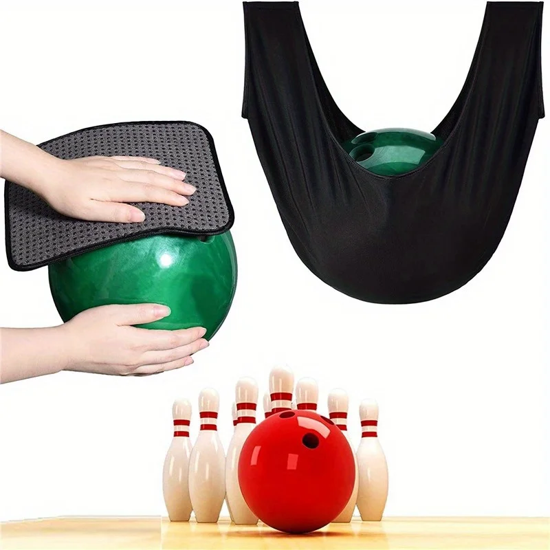 1PC Bowling Ball Polisher Cleaning Bags Sanding Towel Cloths Covers - Essential Bowling Accessories for Ball Maintenance