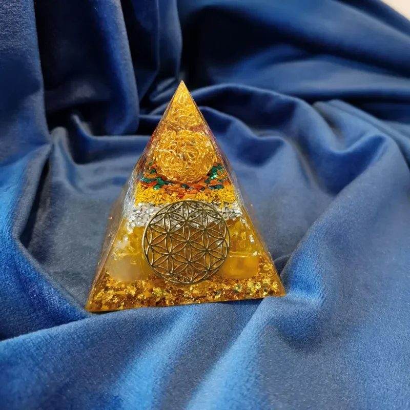 For Natural Gravel Pyramid Night Light Luminous Energy Ornament Creative Home Decor Gift for Wealth Gathering Ambient