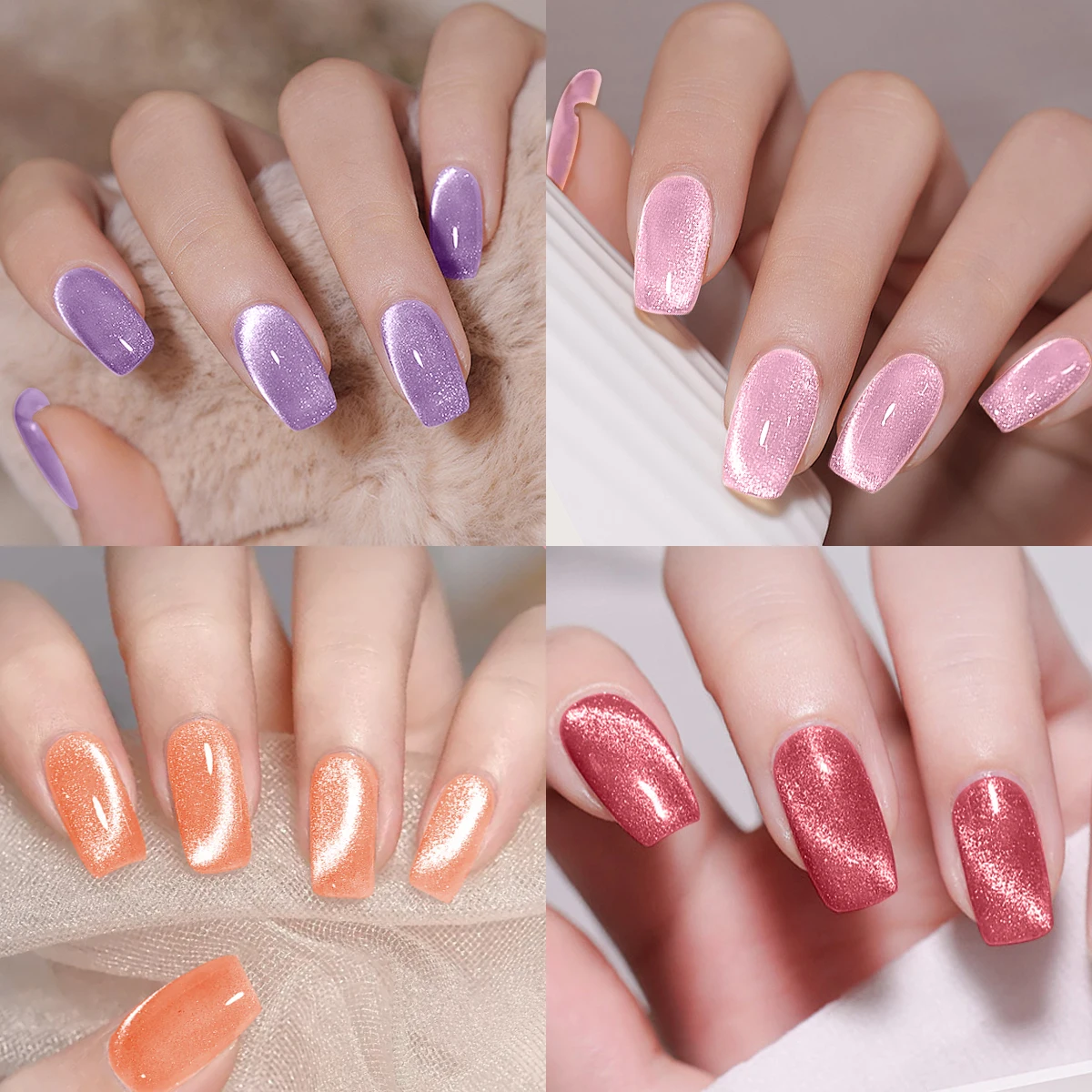 جل لامع لتأثير الأحجار الكريمة على عين القط ، طلاء الأظافر ، لمعان عالي ، يدوم طويلاً ، مانيكير بدون رقاقة لجميع المناسبات ، تزيين أظافر سهل