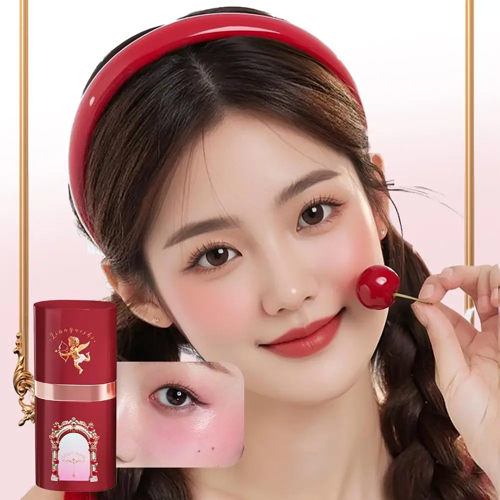 Feuchtigkeitsspendende Flüssigkeit Rouge Creme Multi-Use Lippen Wange Rouge Orange-rot Mini Schatten Make-Up Stick Augen Rouge Matte kontur V1I3