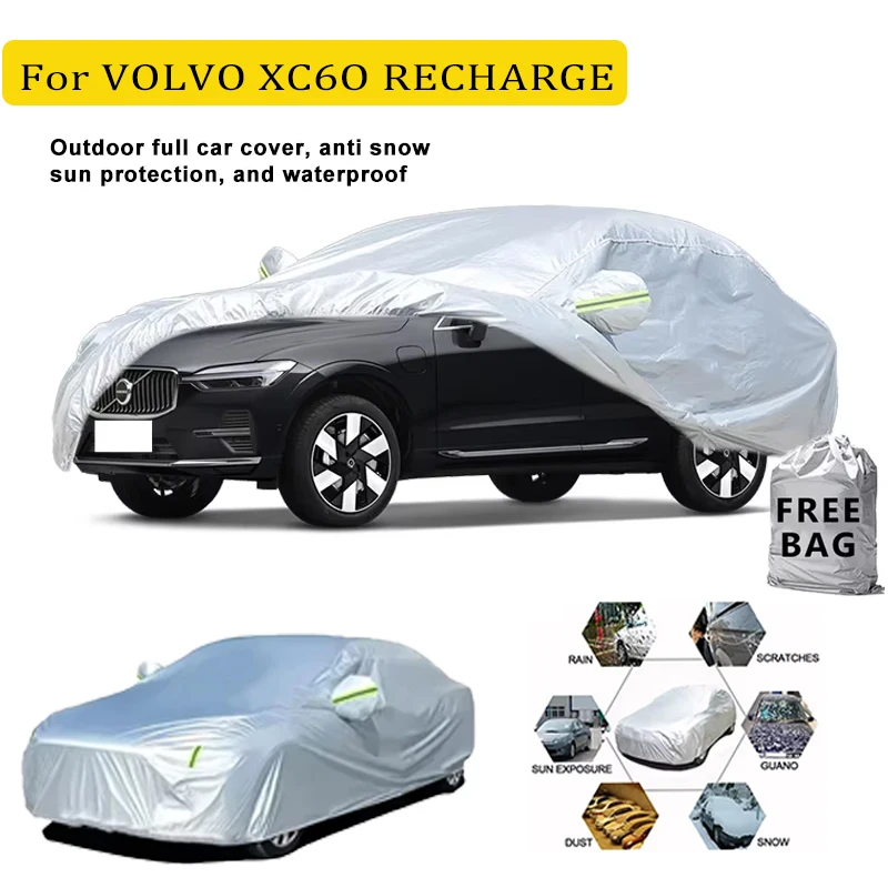

For VOLVO XC60 RECHARGE Car Cover Outdoor Protection Full Exterior Snow Cover SunshadeDustproof Protection Cover Car Accessorie