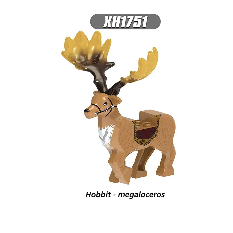Magic Middle Series Classic Animals Building Blocks Creative War Mount Elk Boar Wolf DIY Bricks Toys For Children Christmas Gift