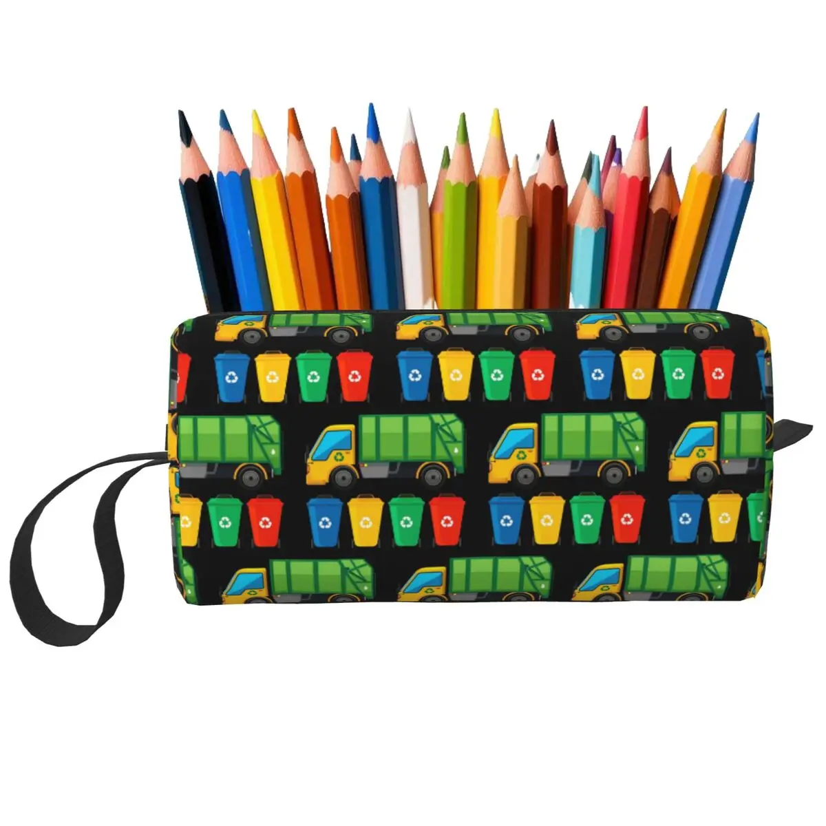 

Garbage Truck Pencil Case for Boy Girl School Pen Box Pencil Bag Stationery Supplies Travel Women Cosmetic Bag Organizer Pouch