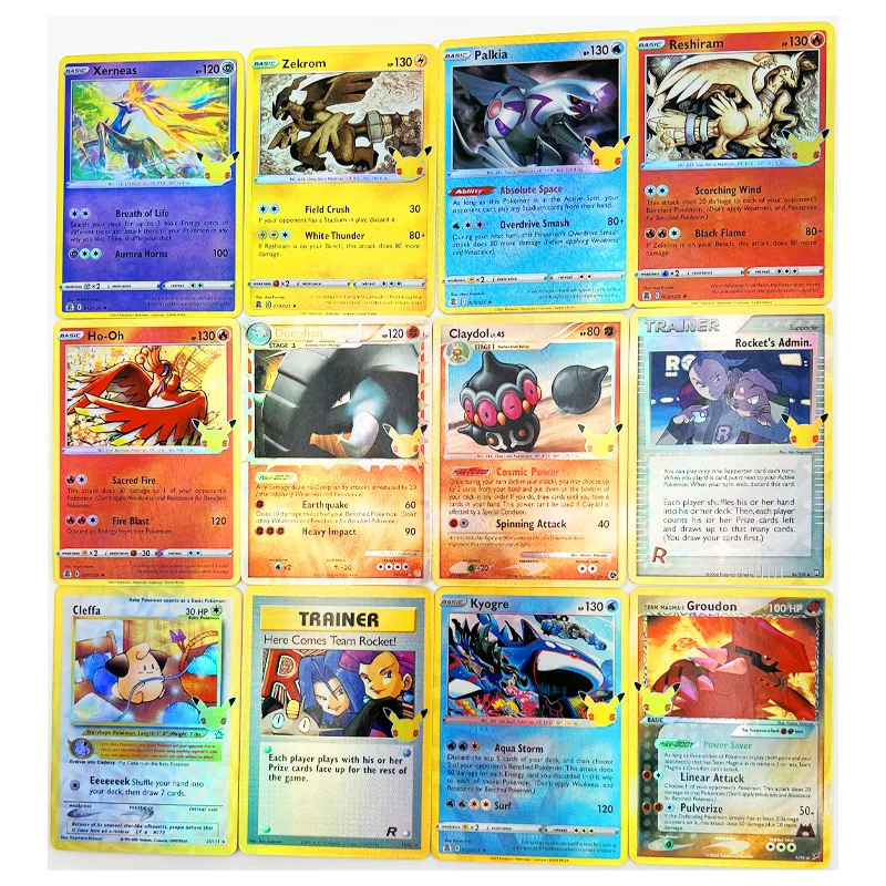 Carte Flash Anime de Dessin Animé Pokémon Ptcg, Pikachu, Charizard, Signature de Renforcement de l'Auto-Contrôle, Cadeau de Document, DIY, 50 Pièces/Ensemble