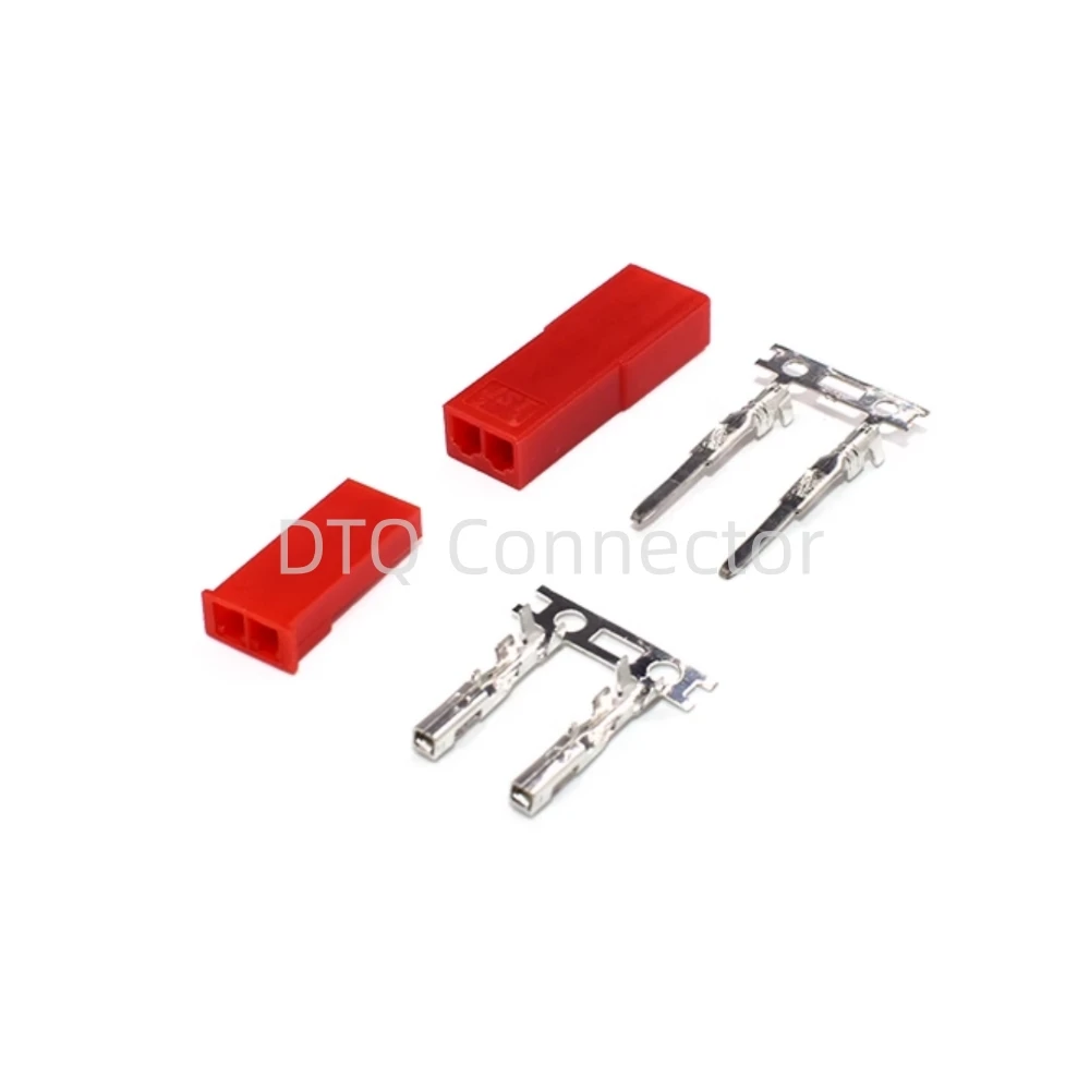 10/20/50Sets 2 Pin JST Red Plug Connector 2.54mm Male Female Housing Crimp Terminal Connector JST SYP 2P for RC Lipo Battery