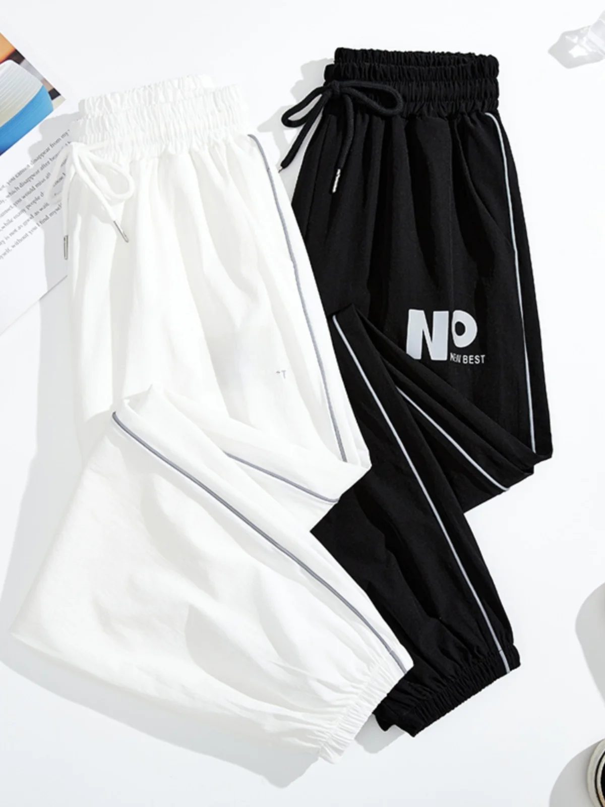 

Женские спортивные брюки-джоггеры из сухого льна, свободного кроя, повседневные брюки-галифе, удобные, дышащие, летние, с высокой талией, длиной до щиколотки